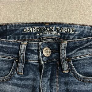 American Eagle, size 00 super stretch x jegging. Small imperfection on knee.